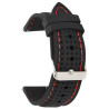 Silikonski kaiš - SK22.60 Crna boja sa crvenim štepom 22mm