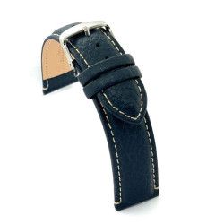 Kožni kaiš Diloy 20mm DIL206.5 Teget sa belim stepom