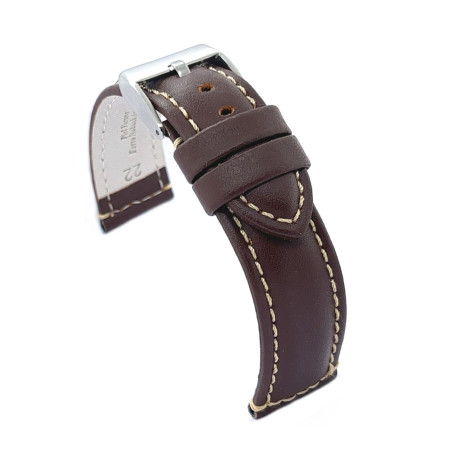 Kožni kaiš Diloy 22mm DIL354.2 Tamno braon boja