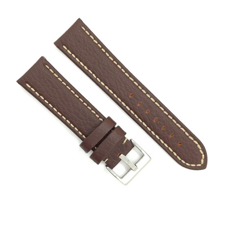 Kožni kaiš Diloy 18mm DIL376.2 Tamno braon boja