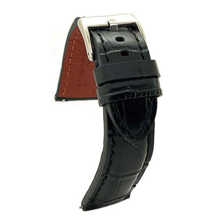 Kožni kaiš 20mm Diloy DIL395.1 Crna boja