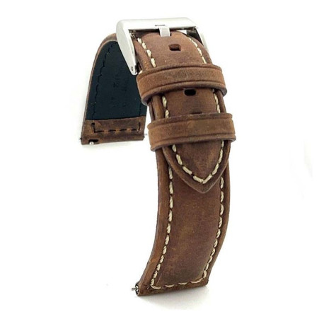 Kožni kaiševi Diloy 24mm DIL396.2 Tamno Braon boja