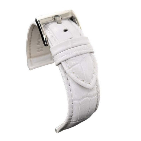 Kožni kaiš Diloy 18mm DIL368.22 Bela boja