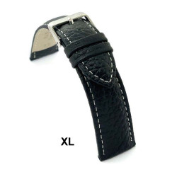 Kožni kaiš Diloy XL 18mm DIL206EL.1 Crni sa belim stepom