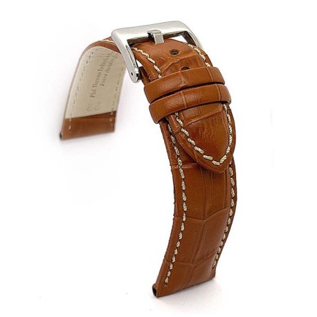 Kožni kaiš Diloy 20mm DIL378.3 Svetlo braon boja