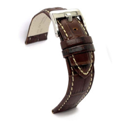 Kožni kaiš Diloy 20mm DIL378.2 Tamno braon boja