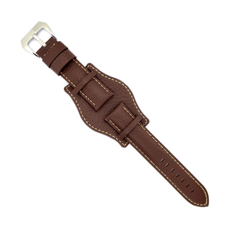 Kožni kaiš Diloy 18mm DIL386.2 Tamno braon boja