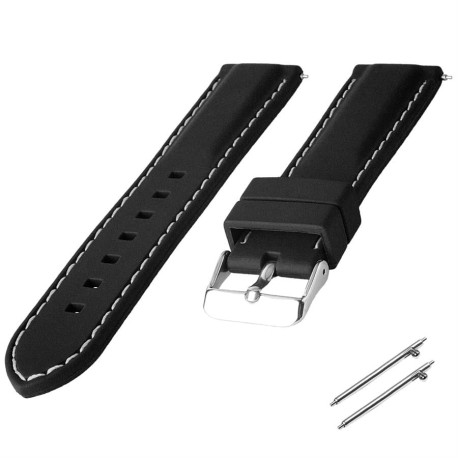 Silikonski kaiš Crna 22mm SK22.62