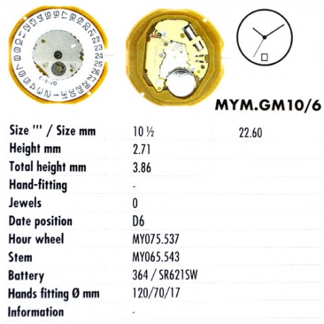 MIYOTA GM10 - D6